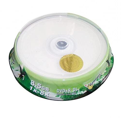 10 Pieces A+ Quality Banana Blank Printable DVD+R DL 8X Dual Layer 8.5GB D9 DVD dl Original Cake Box (Cable Length: 8.5GB)