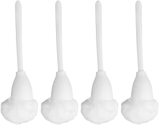 4-Piece Toilet Brush Set with Soft Bristles and Ergonomic Handle