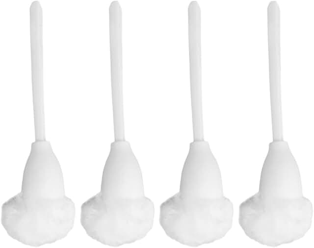 4-Piece Toilet Brush Set with Soft Bristles and Ergonomic Handle