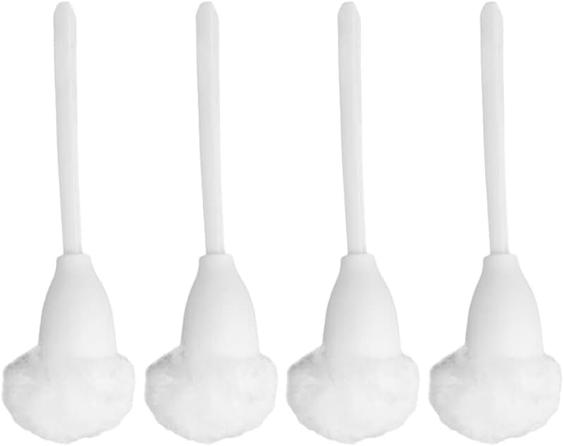 4-Piece Toilet Brush Set with Soft Bristles and Ergonomic Handle