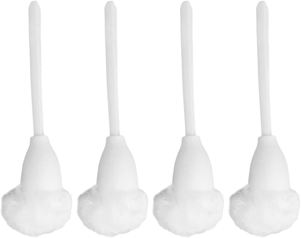 4-Piece Toilet Brush Set with Soft Bristles and Ergonomic Handle