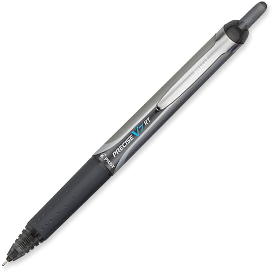 Refillable 0.7mm Black Ink Rollerball Pens, 12 Pack