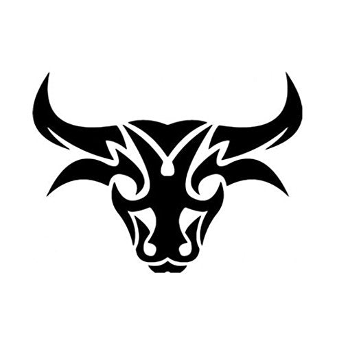 Bull Head Steer Horns Vinyl Decal for Windows and Surfaces