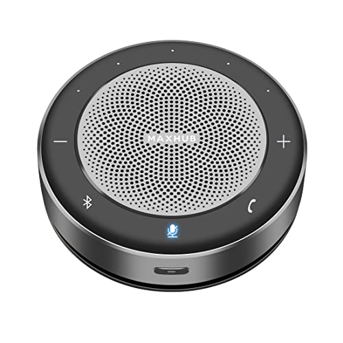 Bluetooth Speakerphone, USB Conference Speaker with 6 Microphones, Enhanced 360 Voice Pickup and Noise Reduction,16 Ft Pickup Distance,Home Office