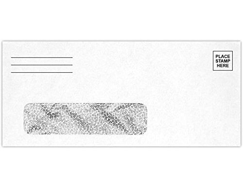 White Business Window Envelopes, 3 7/8" x 8 7/8", 50 Pack