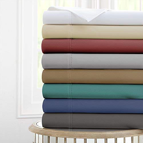 6-Piece Nanotex Cool Comfort 120 GSM Microfiber Sheet Set Grey, King)
