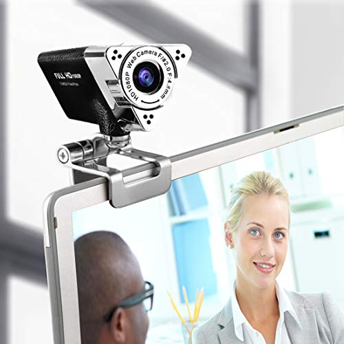 Webcam, HD 1080P Web Camera with Microphone for Streaming, USB Computer Web Camera Video Cam for Video Calling, Recording, Conferencing, Skype, OBS, PC Laptop