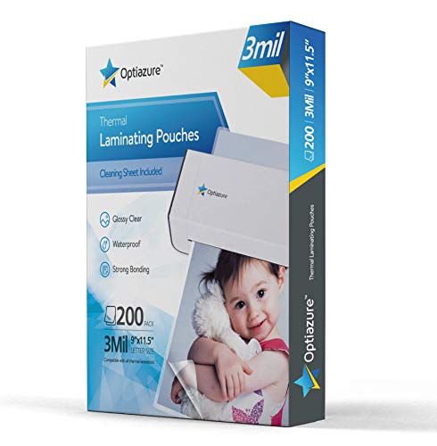 Thermal Laminating Pouches 9x11.5 inches, 3mil, 200 pack