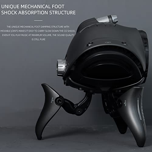 Bluetooth Speaker-Invasive Species Shaped Desk Speakers Wireless Subwoofer Machine with LED Light Effect Suitable for Computer/TV/Mobile Phone (Black Green Light)