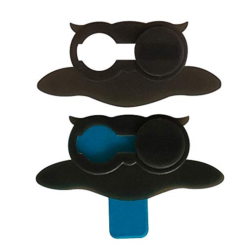 Webcam Cover, [3 Pack],0.7Mm Thin Web Camera Cover Fits Laptop, Desktop, Pc, Macboook Pro, iMac, Mac Mini, Computer, Smartphone, Protect Your Privacy & Security-Owl Black