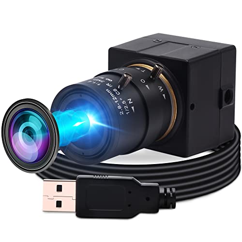 2MP USB Camera 1080P Sony IMX323 Sensor with 2.8-12mm Zoom Optical Lens, Low Light Webcam H.264 Format OTG UVC Plug & Play Free Drive for Video Conference Live Streaming Calling (SFV-2.8-12mm)