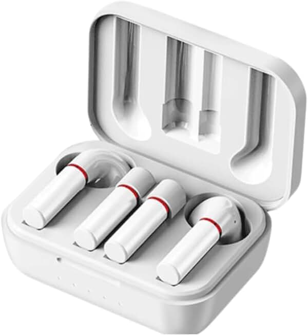 Wireless waterproof earbuds with 24-hour playtime and swappable batteries