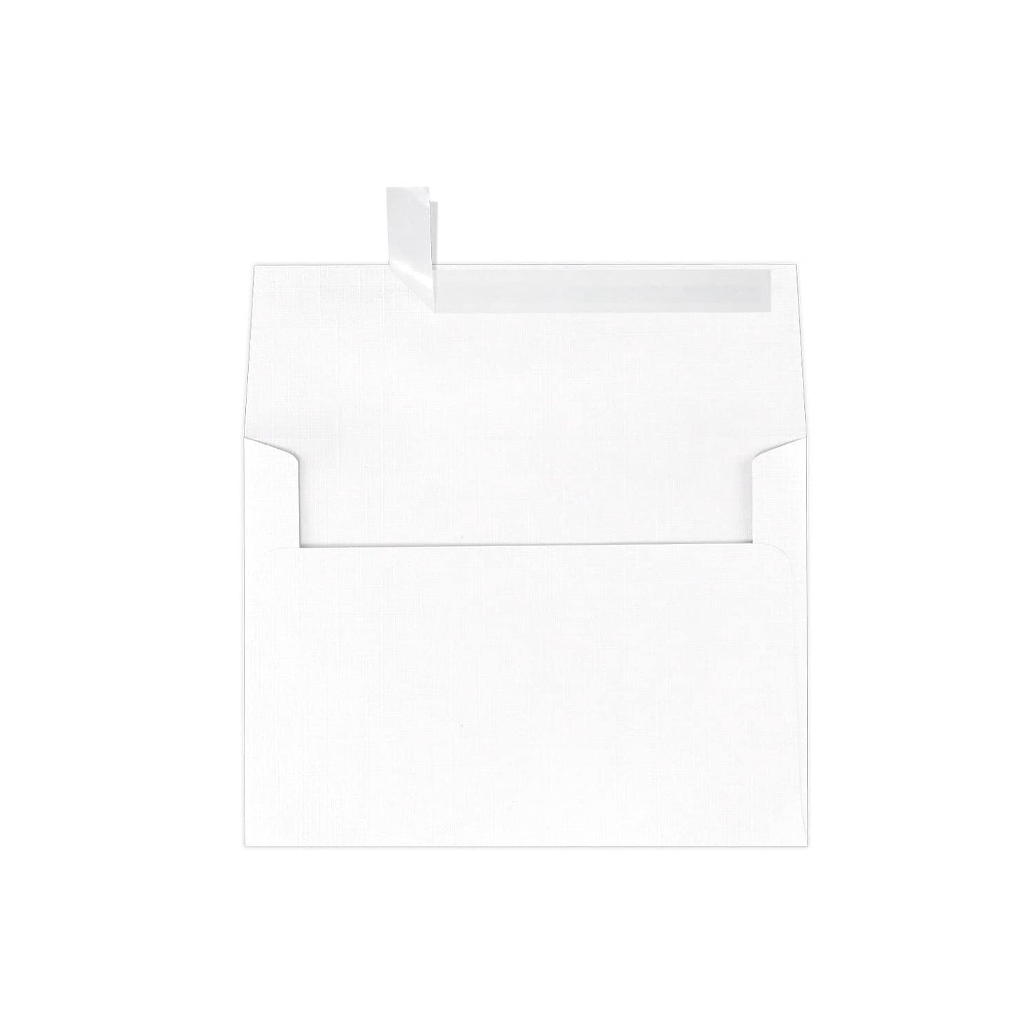 White Linen A7 Invitation Envelopes, 50 Pack