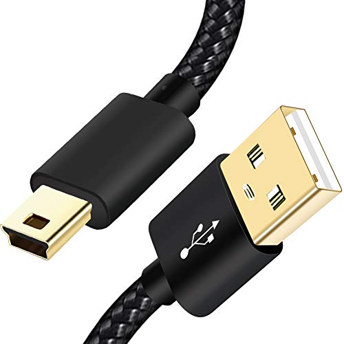 6ft Braided Mini USB Cable for Data and Charging