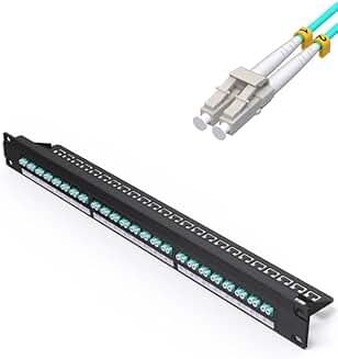 1U LC Fiber Patch Panel with 48 Fibers and 24 Duplex Ports