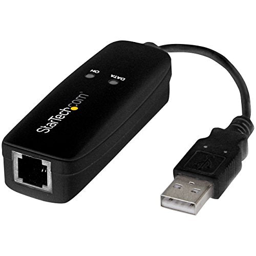 USB 2.0 Fax Modem - 56K External Hardware Dial Up V.92 Modem/ Dongle/Adapter - Computer/Laptop Fax Modem - USB to Telephone Jack - USB Data Modem - Network Fax/CMR/POS (USB56KEMH2)