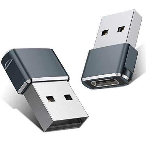 USB C Female to USB Male Adapter 2 Pack,Type A Charger Converter for Apple iWatch Watch Series 7 8 SE,iPhone 11 12 13 14 Plus Pro Max,AirPods iPad Air 4 5 Mini 6,Samsung Galaxy S20 S21 S22