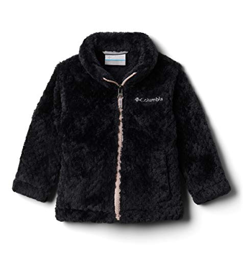 Toddler Girls   Side Sherpa Full Zip, Black, 4T