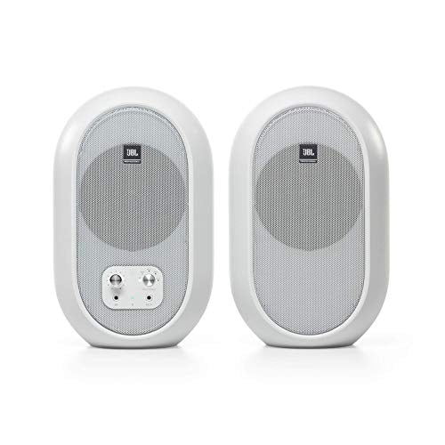 1 Series 104-BT Compact Desktop Reference Monitors with Bluetooth, White, Sold as Pair, 4.5-inch Speaker (JBL104-BT-WH)