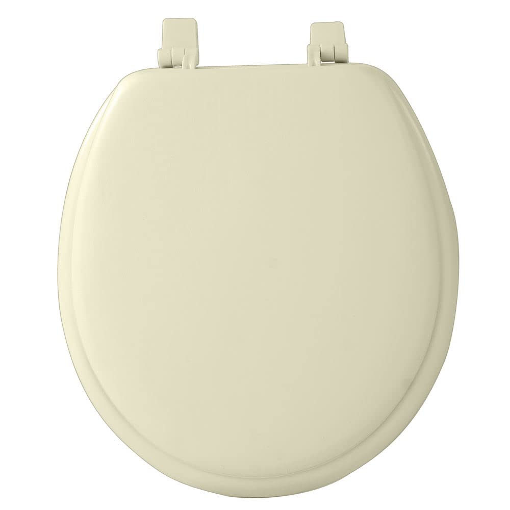 Soft Standard Vinyl Tet Seat, Bone  17 Inch Soft Vinyl Cover with Comfort Foam Cushioning  Fits All Standard Size Fixtures  Easy to Install Fantasia by Decor