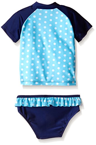 Girls' Sail Away Rashguard Set, Blue, 3-6 Months