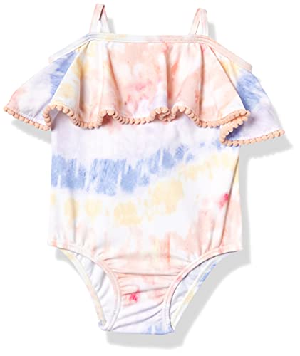 Girls' One Piece Swimsuit, Multi TIE DYE, 0-3M