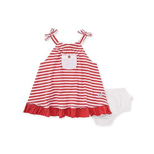 Girls, Infant & Toddler, Short & Long-Sleeve, 100%  Cotton, Lobster Stripe Dress, 3 Months