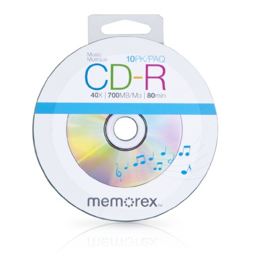 99055 40x 700MB 80 Min Music CD-R Discs, 10 Pack