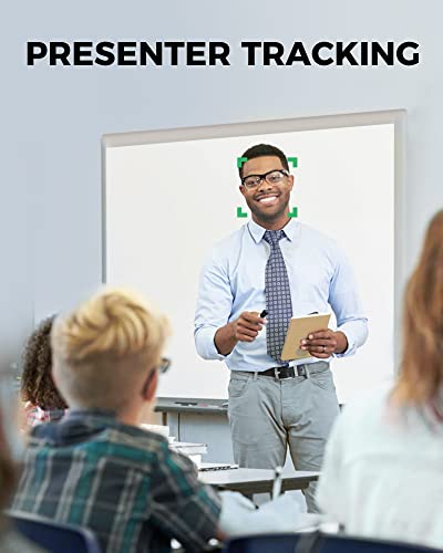 4K Webcam with AI Tracking, Auto Framing, 120 FOV, 90fps, 8X Digital Zoom, Dual AI Noise-canceling Mics, Conference Room Camera for Video Call, Remote Education,HD Live Streaming