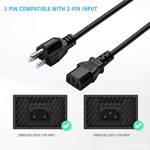 Power Cord Cable Fit for Instant Pot, Electric Pressure Cooker, Rice Cooker, Soy Milk Maker, Power Quick Pot and Other Kitchen Appliances 3 Prong Replacement Power Cable