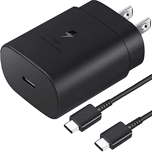 25W USB C Wall Charger with 5FT Type C Cable for Samsung Galaxy