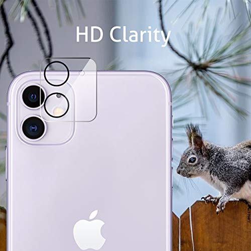 2Pack Screen Protector Compatible for iPhone 11[6.1 inch] + 2 Pack Camera Lens Protector,Tempered Glass Film,[9H Hardness] - HD