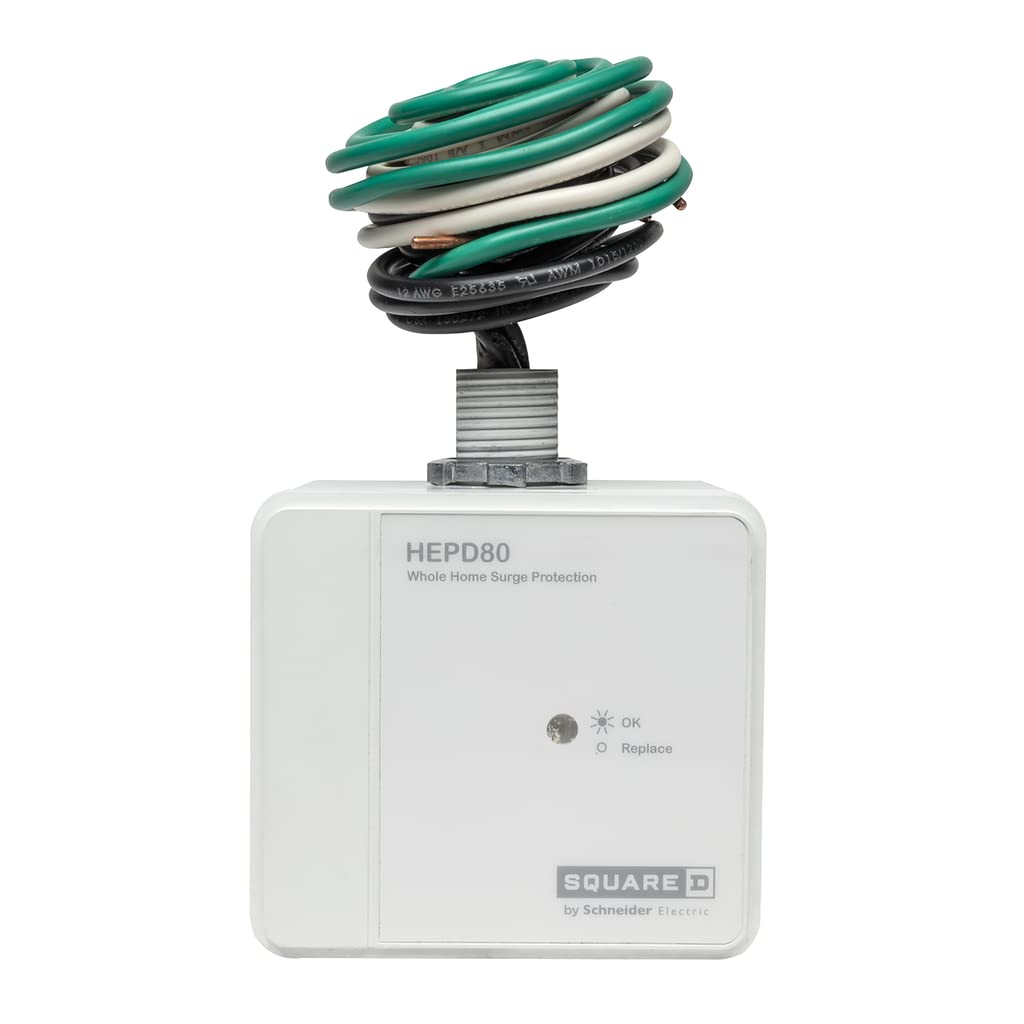 Square D - HEPD80 Whole House Surge Protection Device, 80kA, 120/240V, 1-Phase, 3-Wire