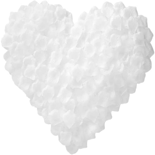 MODAIO-300 PCS Silk Rose Petals Wedding Flower Decoration (White)