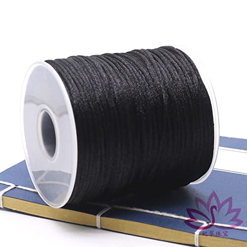 Black Nylon Beading Cord for Jewelry Making and Knotting