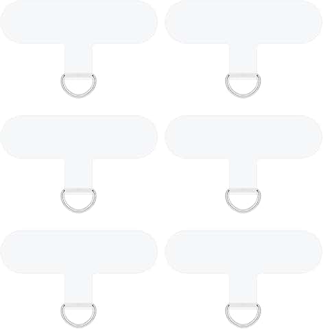 Six Phone Tether Tabs with D Ring Safety Attachments