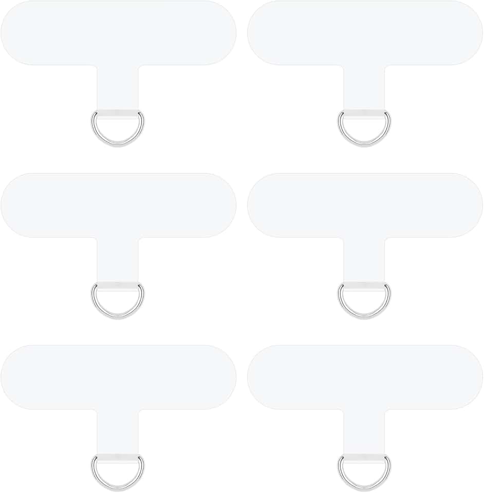 Six Phone Tether Tabs with D Ring Safety Attachments