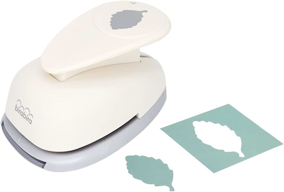 2-Inch Birch Leaf Shape Craft Punch for Paper and Scrapbooking