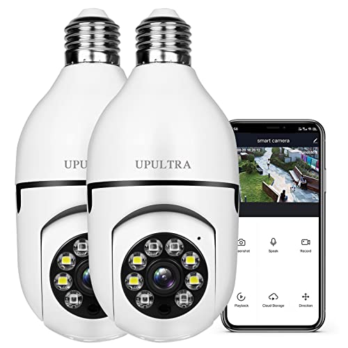 Wireless 1080P Security Camera with Night Vision and Two-Way Audio (2-pack)