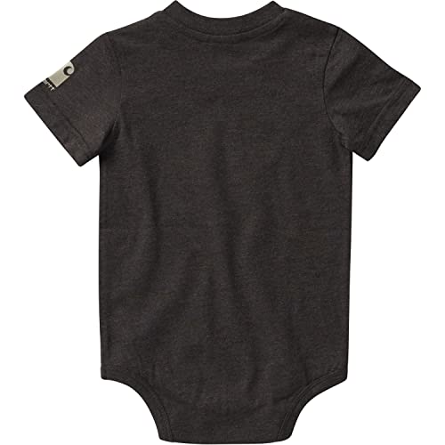 Baby Boys' Short-Sleeve Bodysuit, Mustang Brown Heather, 18 Months