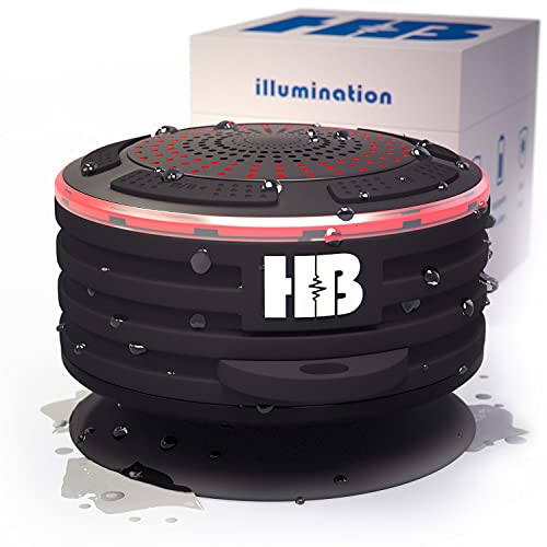 Bluetooth Shower Speaker Illumination 2.0 - Waterproof Bluetooth Speaker - IPX7 Waterproof, Shockproof, Dustproof with LED Lights - Bluetooth 4.0 Pairs with Phones, Tablets, Computer and Radio.