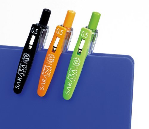 Set of 10 black gel ballpoint pens, 0.5 mm
