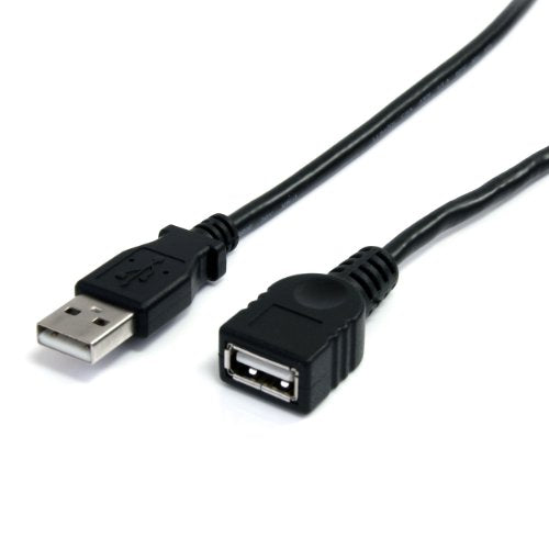 10 ft Black USB 2.0 Extension Cable A to A - 10ft USB 2.0 Extension Cable - 10ft USB Male Female Cable (USBEXTAA10BK)