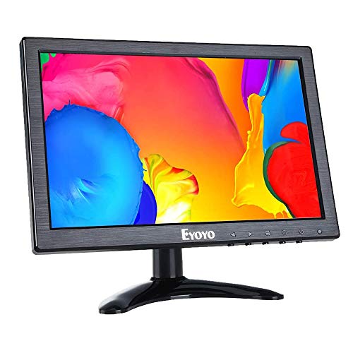 10 inch Monitor HDMI LCD Monitor 1920x1200 16:10 IPS Screen Display with BNC VGA AV Output for CCTV DVD PC Laptop DVR Built-in Loudspeakers