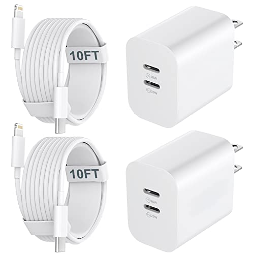 iPhone 14 13 12 Charger Fast Charging[MFi ], 10FT Long iPhone Lightning Cord and 20W USB C Charger Block Compatible iPhone 14/14 Pro/14 Pro Max/14 Plus/13/12/11 Pro Max/Xs Max/XR/X, iPad