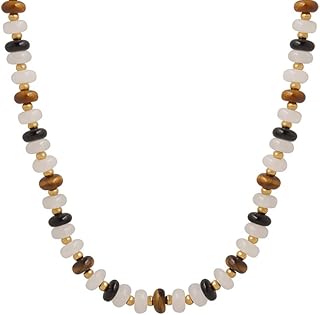 Boho Crystal Gemstone Beaded Necklace for Women