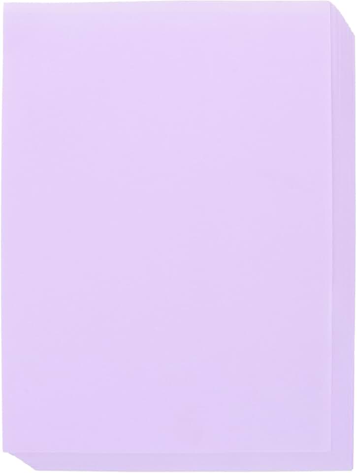 100 Light Purple Construction Sheets for Crafts and Printing