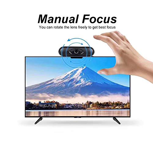 Webcam with Microphone, Computer Camera HD 1080P Streaming Web Camera USB PC Webcam for Video Calling Recording Conferencing (W2)