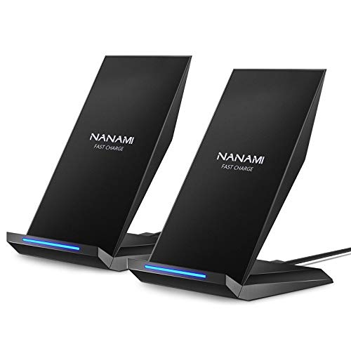 Fast Wireless Charger, [2 Pack] Qi Wireless Charging Stand Compatible iPhone 14/13/12/SE 2020/11 Pro/XS Max/XR/8, Samsung Galaxy S22/S21/S20/S10/S9/Note 20/10/9 and Qi-Enabled Phone