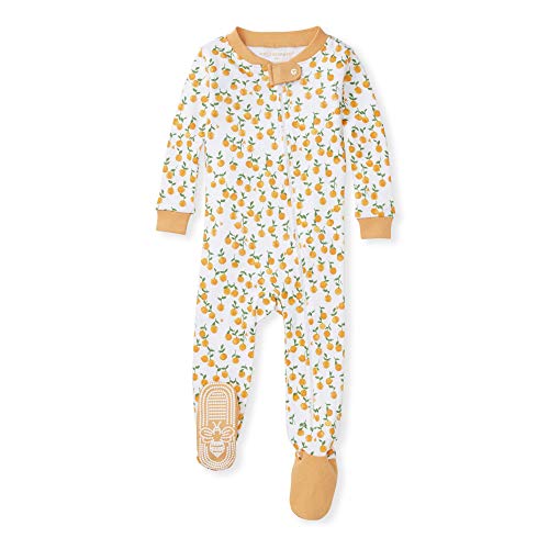 Burt s    girls Pajamas, Zip Front Non-slip Footed Pjs, 100   Cotton and Toddler Sleepers, Freshly Picked, 12 Months US